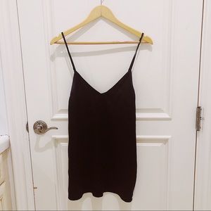 Reformation Black Silk Slip Dress